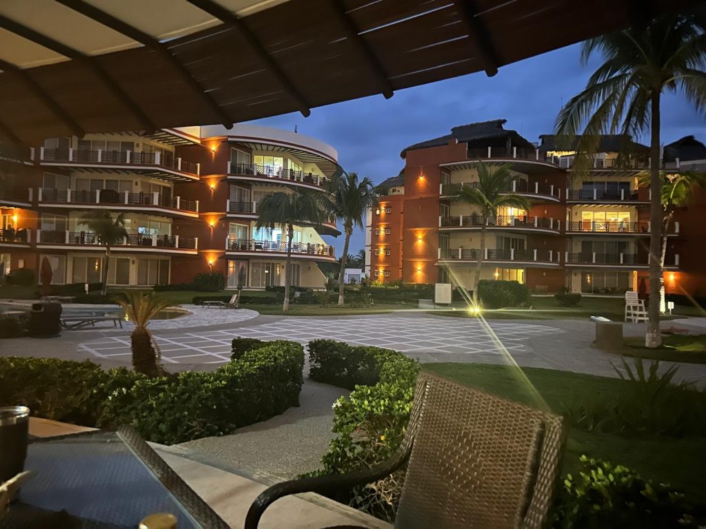 evening patio view