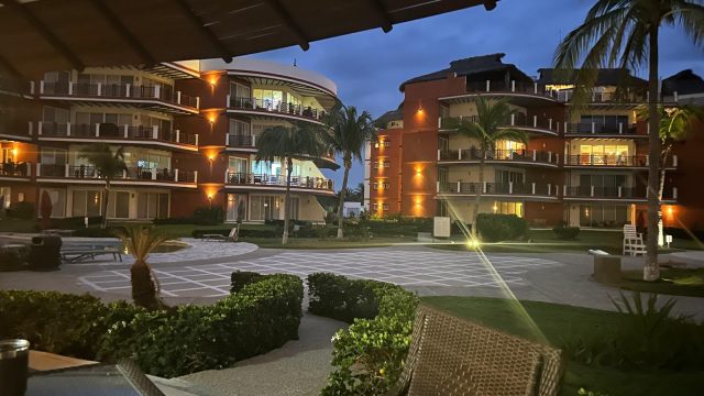 evening patio view